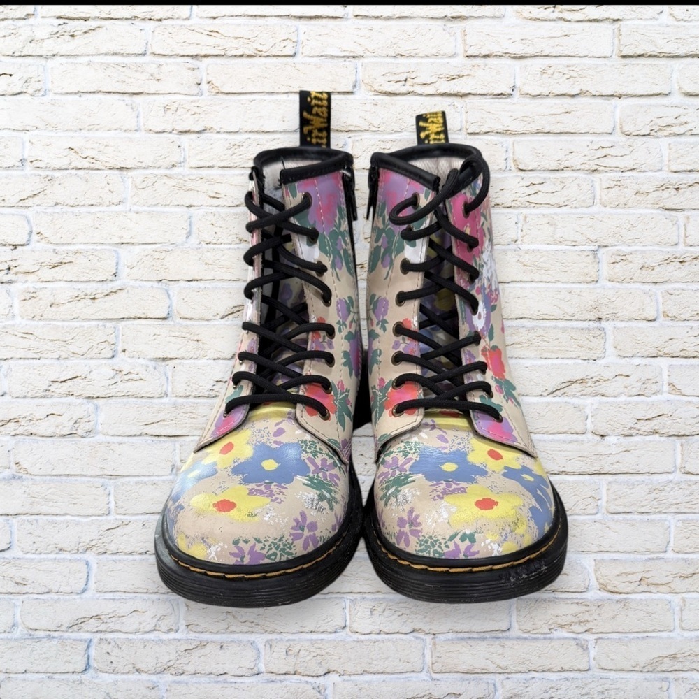 Dr. Martens 1460 Combat Boots Youth 5 W or 4 M Mash Up Floral Retro 90s